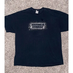 Y2K Rhinestone Shirt Mens‎ 2XL XXL Victoria Canada Bedazzled Relaxed Fit Goth
